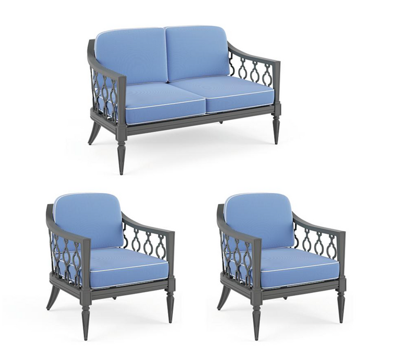 Avery 3-pc. Loveseat Set in Slate Finish