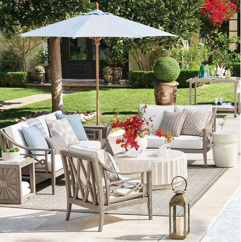 Surrey Hill 3-pc. Sofa Set in Weathered Teak