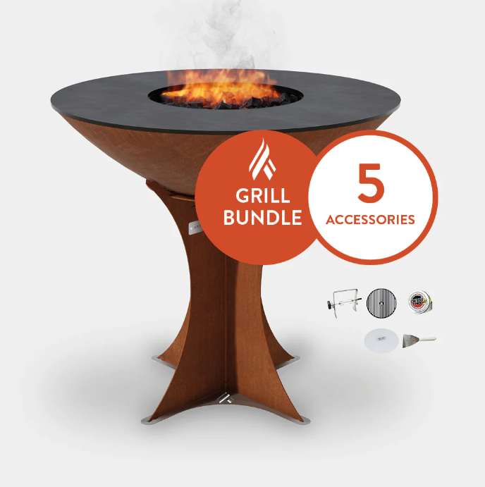 The Arteflame Classic 30" Tall Euro Base Chef Max Bundle + 5 accessories