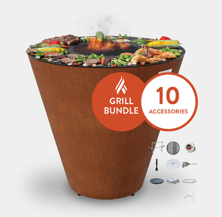 The Arteflame Park Grill for public spaces and high traffic Chef Max Bundle + 10 accessories