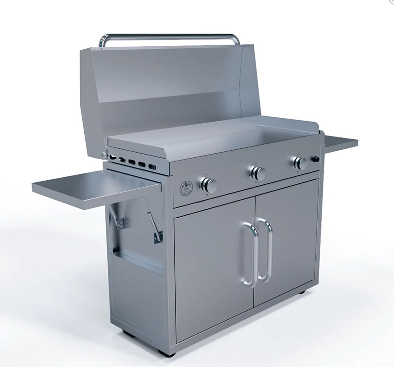 The Big Texan 3 Burner Gas + Lid + Cart