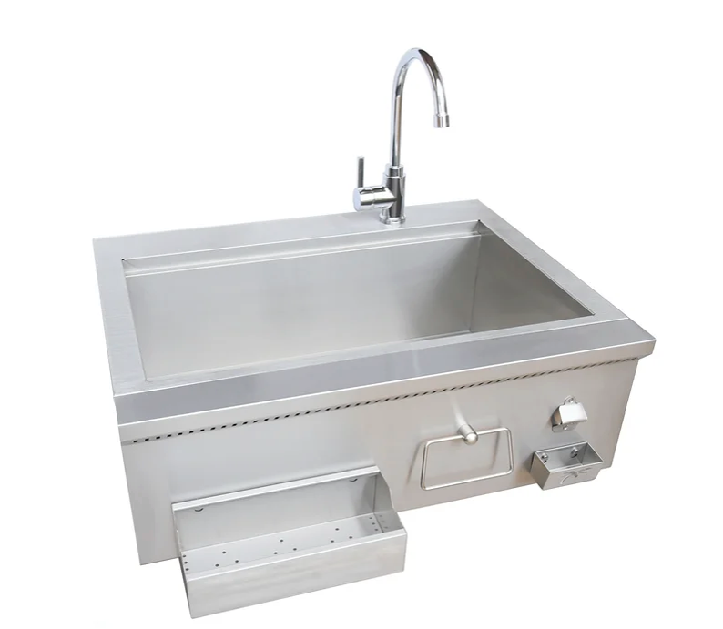 Farmhouse 30" Built-In Bartender Cocktail Station With Sink Bottle Opener and Ice Chest