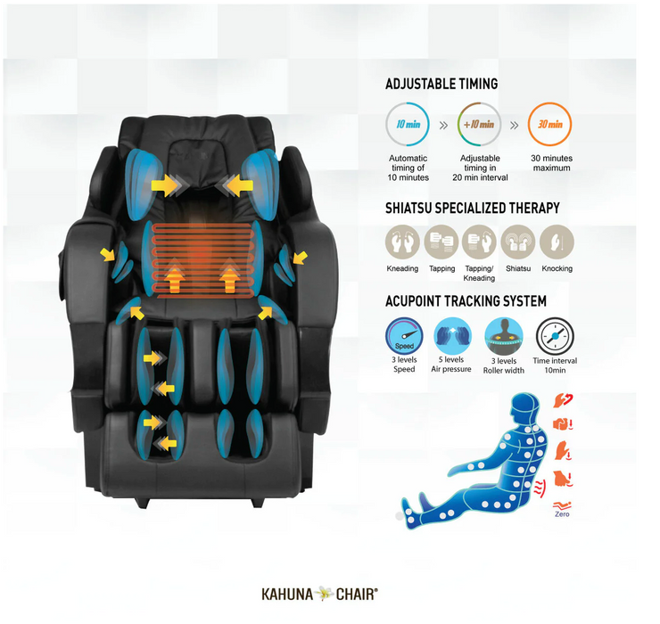 Kahuna SM Premium SL track Massage Chair - Dark Brown