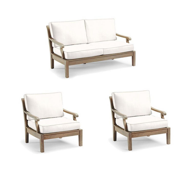 Cassara 3-pc. Loveseat Set in Weathered Finish