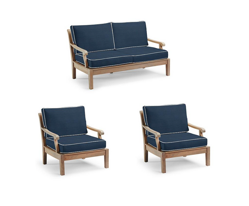 Cassara 3-pc. Loveseat Set in Weathered Finish