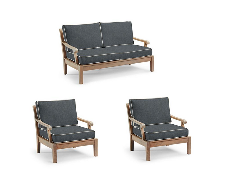 Cassara 3-pc. Loveseat Set in Weathered Finish