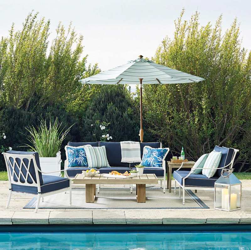 Grayson 3-pc. Sofa Set in White Finish