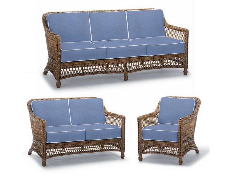 Hampton 3-pc. Sofa Set in Driftwood Finish