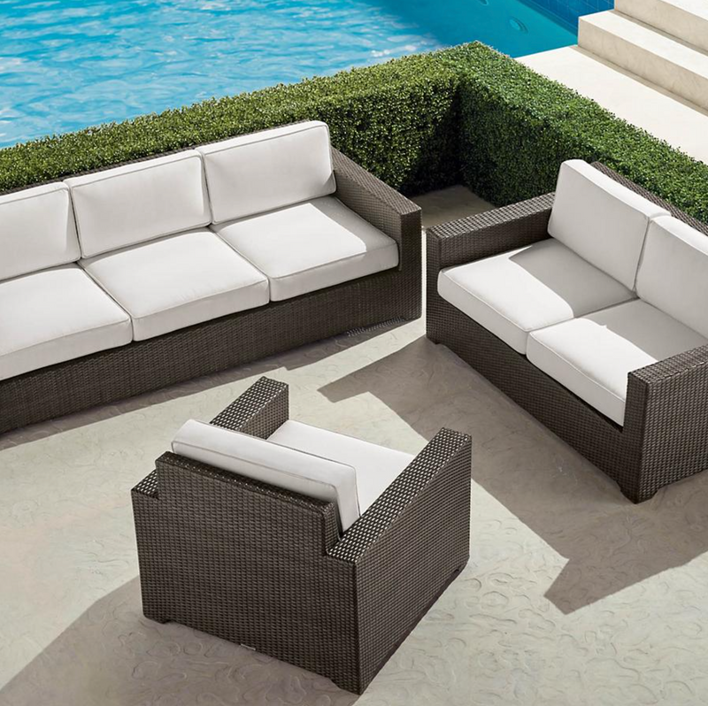 Palermo 3-pc. Sofa Set in Bronze Finish