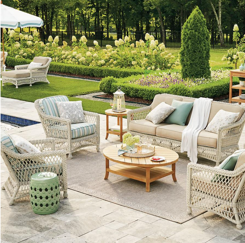 Hampton 3-pc. Sofa Set with Lounge Chair in Ivory Finish