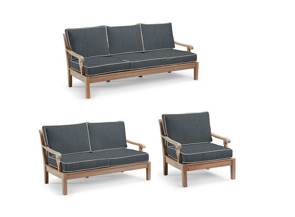 Cassara 3-pc. Sofa Set in Weathered Finish