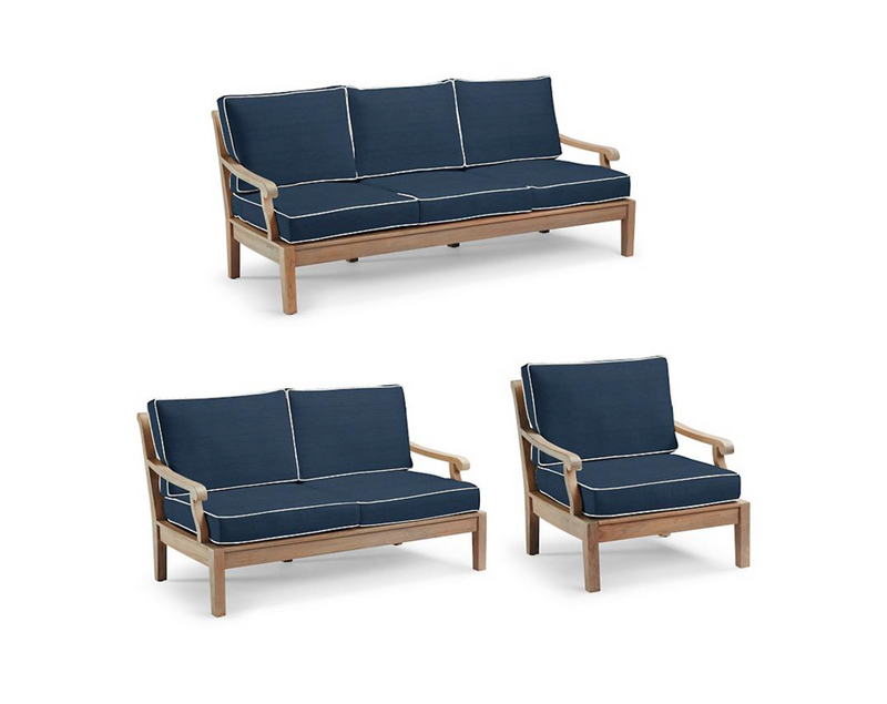 Cassara 3-pc. Sofa Set in Weathered Finish
