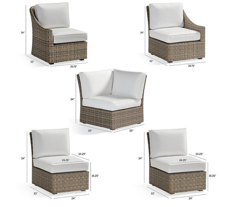 Ashby 5-pc. Modular Set in Putty Finish