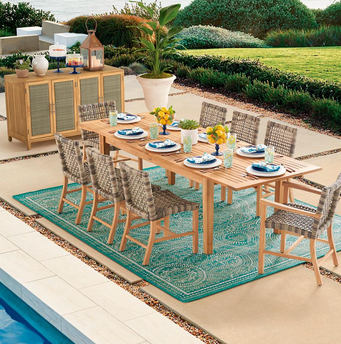 Isola 7-pc. Rectangular Dining Set in Natural Finish