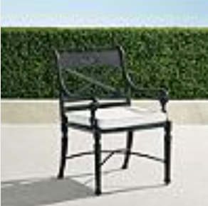 Round Dining Set in Onyx Finish and Cushions