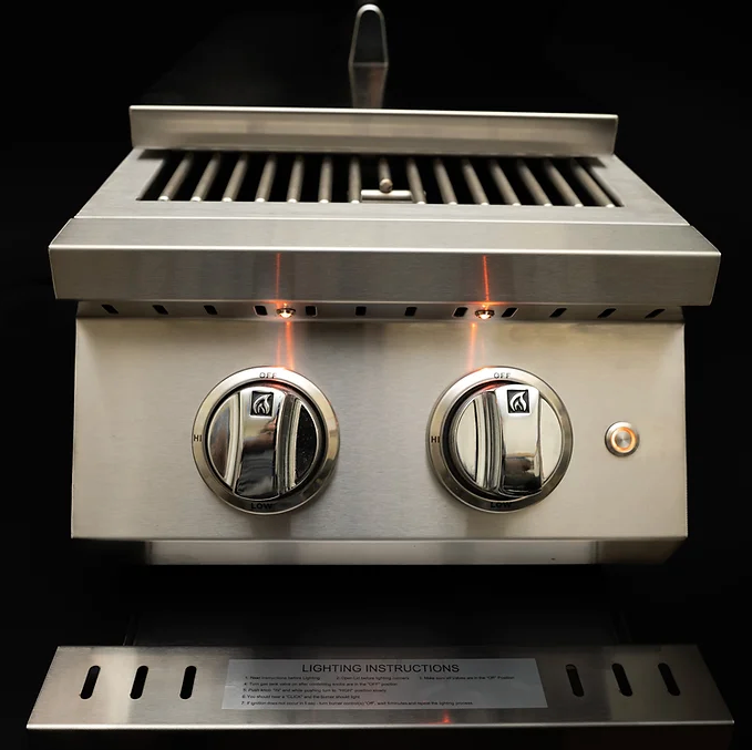 KoKoMo Grills Professional Double Side Burner with removable cover