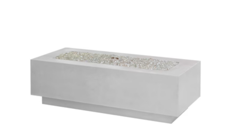 Linear Fire Pit Table 54" White Cove