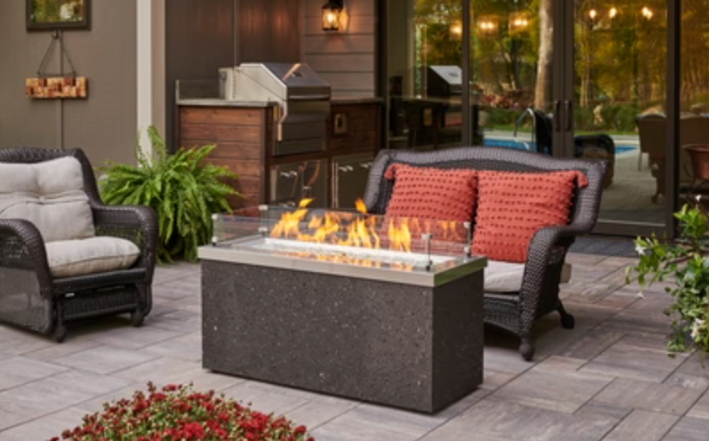 Linear Fire Pit Table Key Largo-Stainless Steel