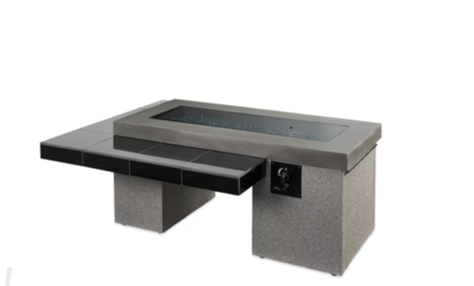 Linear Fire Pit Table Black Uptown Color