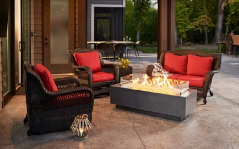 Linear Fire Pit Table 54" Midnight Mist Cove