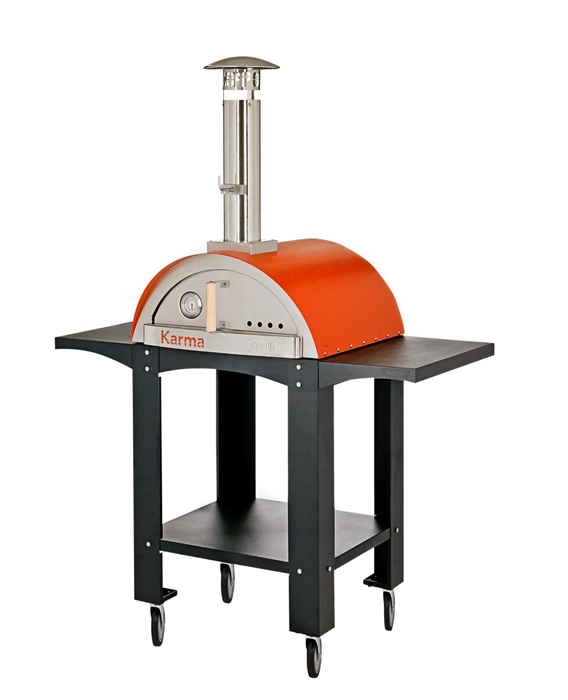 Wood Fired Pizza Oven, Karma 25 - Colored ovens with standn-Orange