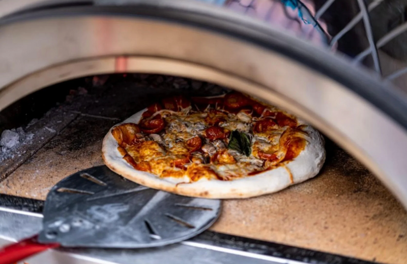 Wood Fired Pizza Oven, Karma 25 - 304SS With 201SS Base.