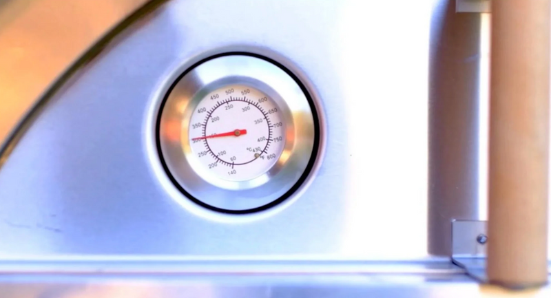 Professional Wood Fired Oven, Karma 42 304 Stainless Steel on Cart