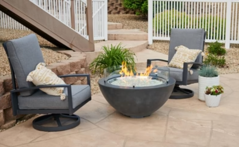 Fire Pit Bowl Midnight Mist Cove 42" Round Gas