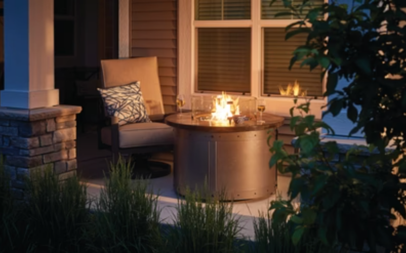 Fire Pit Table Edison Round Gas