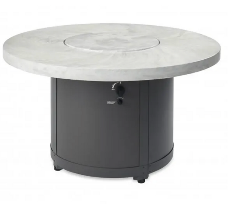 Fire Pit Table White Onyx Chat High plus weather cover
