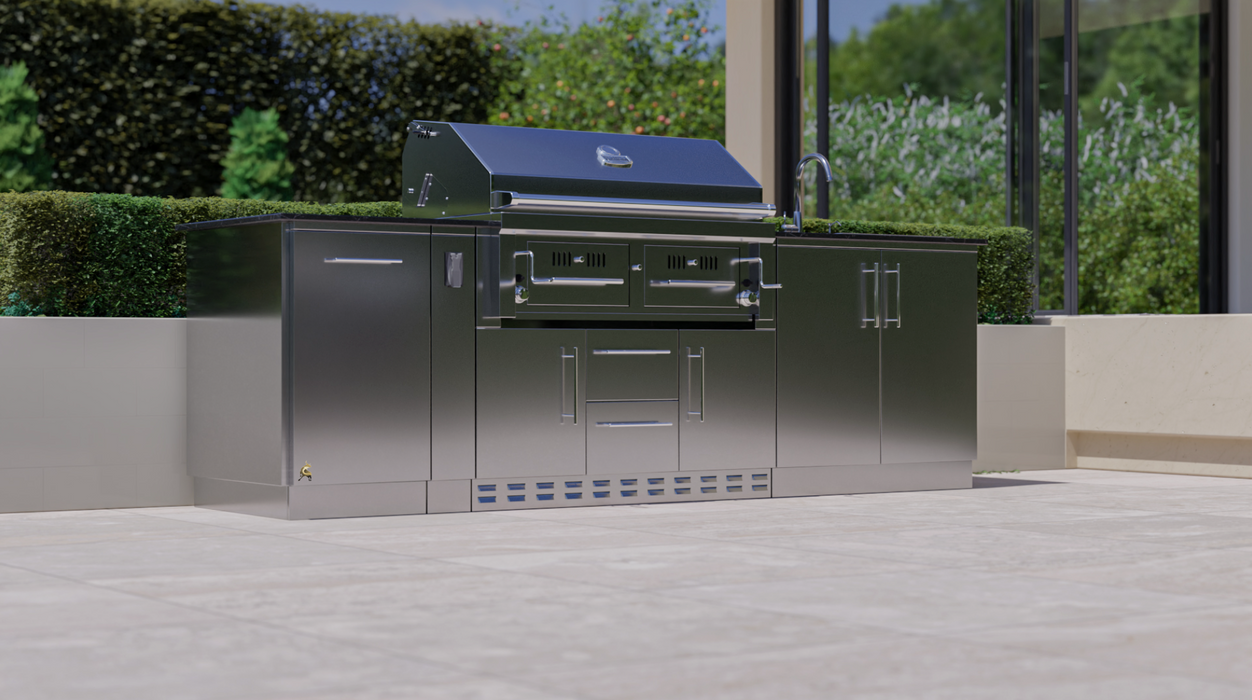 SUNSTONE 42” GAS/CHARCOAL/WOOD HYBRID GRILL COMBO 2 ( Add your Countertop )