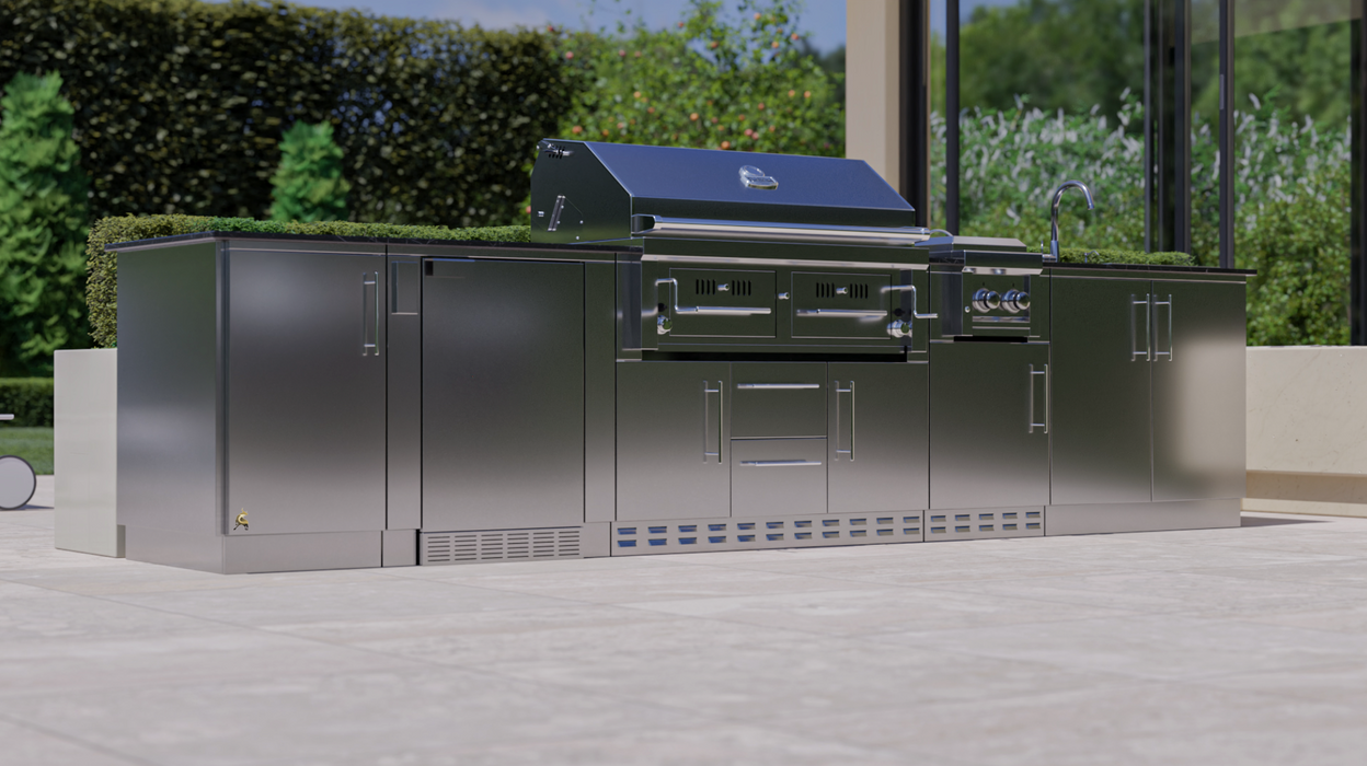 SUNSTONE 42” GAS/CHARCOAL/WOOD HYBRID GRILL COMBO 3 ( Add your Countertop )