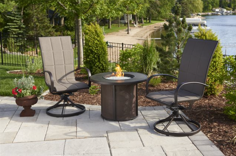 Fire Pit Table 32" Stonefire Dora Brown
