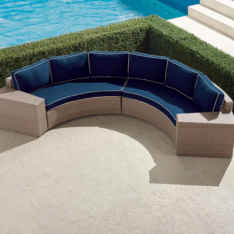 Pasadena II 4-pc. Modular Sofa Set in Dove Finish