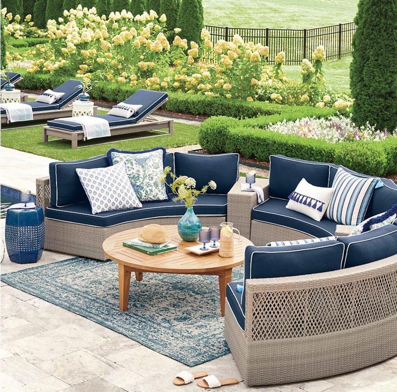 Pasadena II 4-pc. Modular Sofa Set in Dove Finish