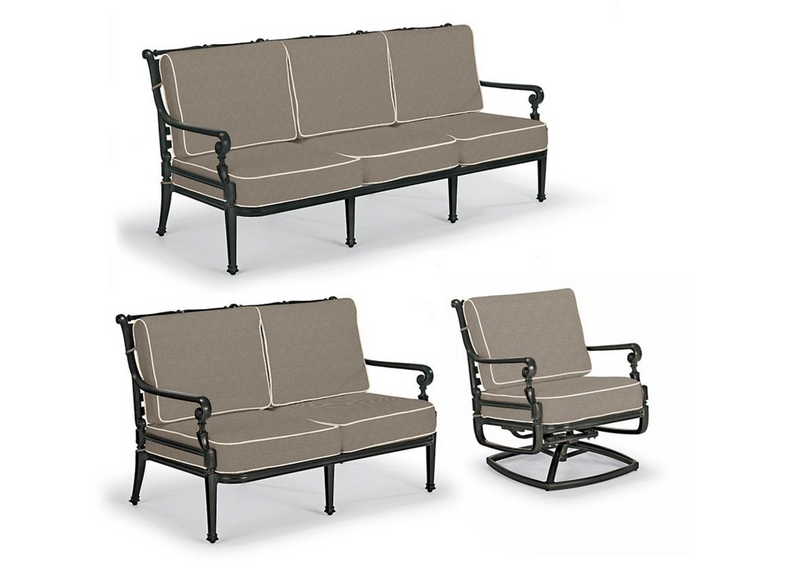 Carlisle 3-pc. Sofa Set in Onyx Finish
