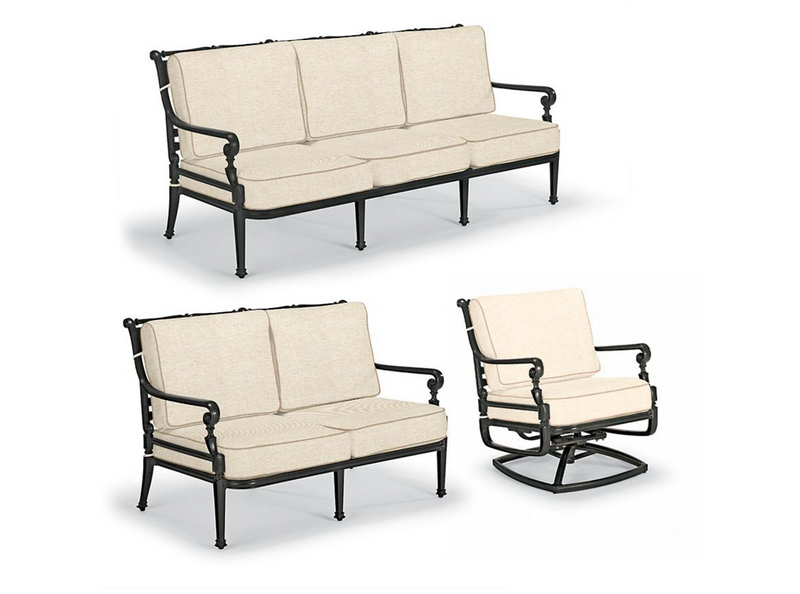 Carlisle 3-pc. Sofa Set in Onyx Finish