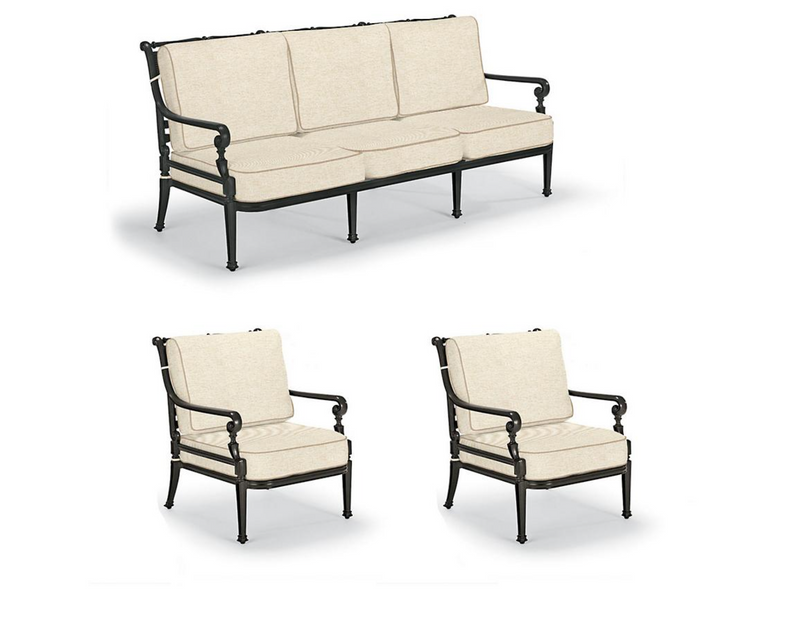 Carlisle 3-pc. Sofa Set in Onyx Finish