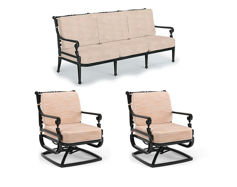 Carlisle 3-pc. Sofa Set in Onyx Finish