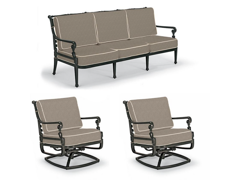 Carlisle 3-pc. Sofa Set in Onyx Finish