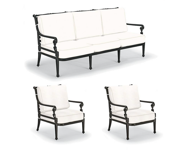 Carlisle 3-pc. Sofa Set in Onyx Finish