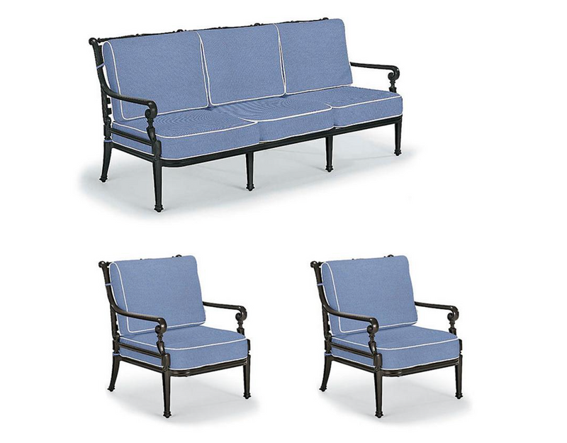 Carlisle 3-pc. Sofa Set in Onyx Finish