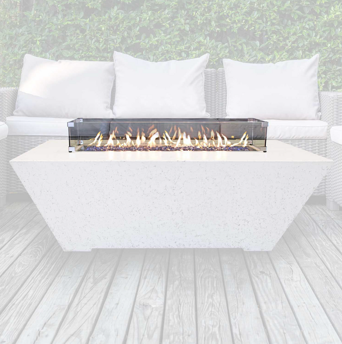 Grand Canyon Rectangular Glass Wind Guard for Olympus Concrete Fire Pit