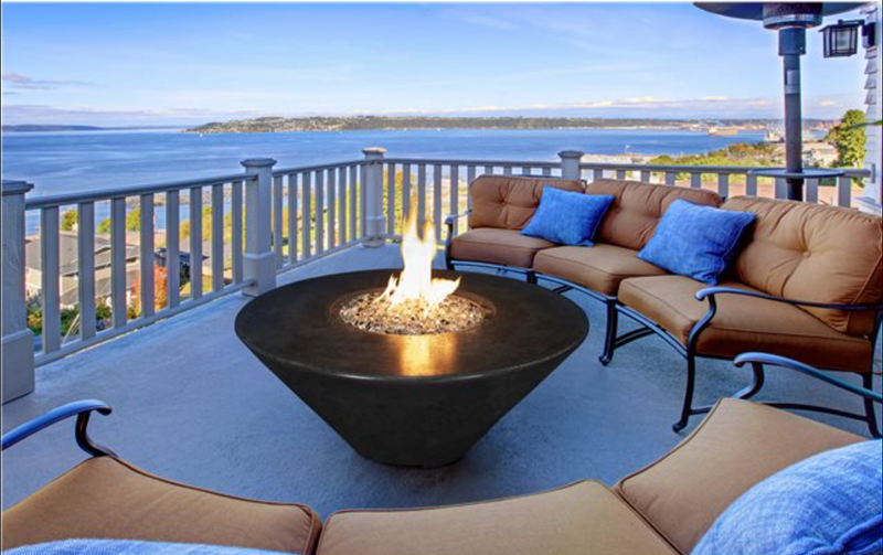 Olympus Round Fire Pit Table