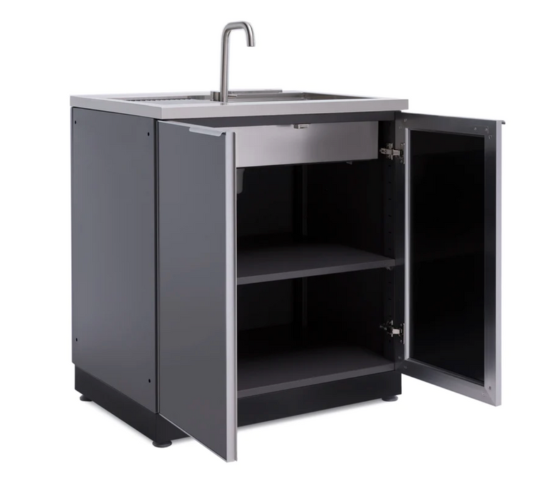 Outdoor Kitchen Aluminum 5 Piece Cabinet Set + Countertop