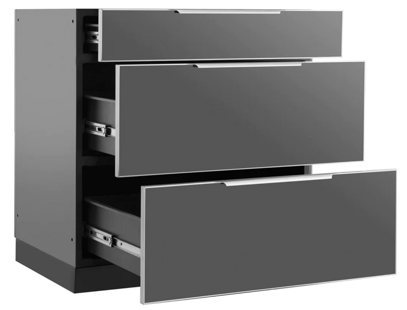 Outdoor Kitchen Aluminum 5 Piece Cabinet Set + Countertop