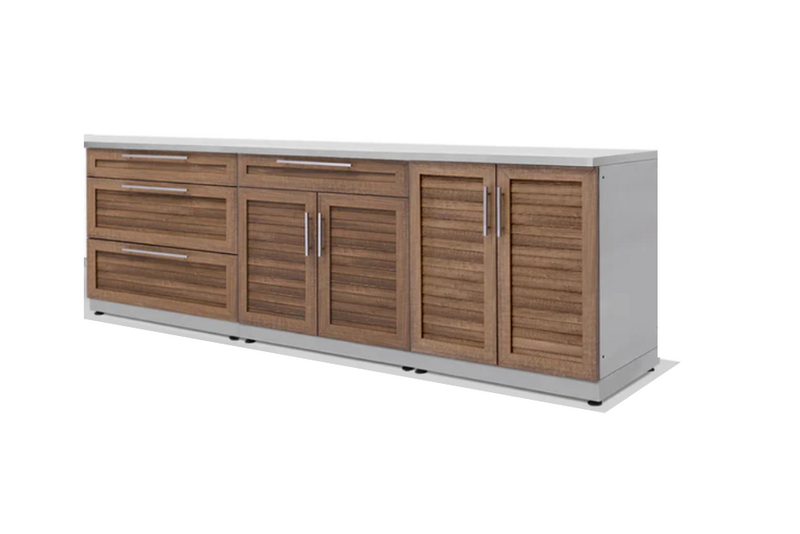 Outdoor Kitchen Grove 3 Piece Cabinet Set + Countertop