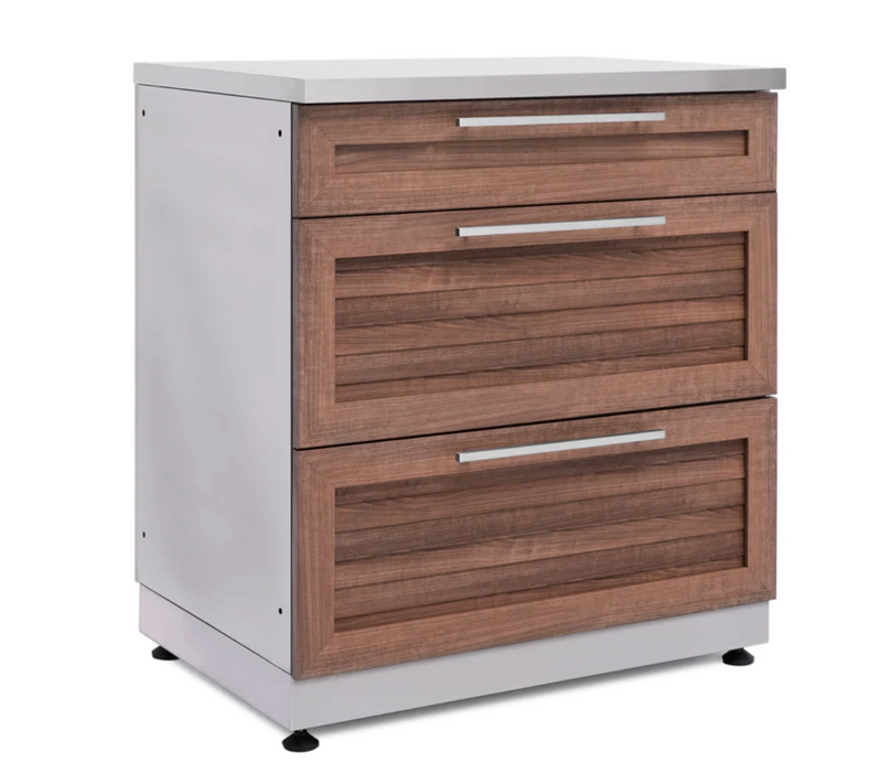 Outdoor Kitchen Grove 3 Piece Cabinet Set + Countertop