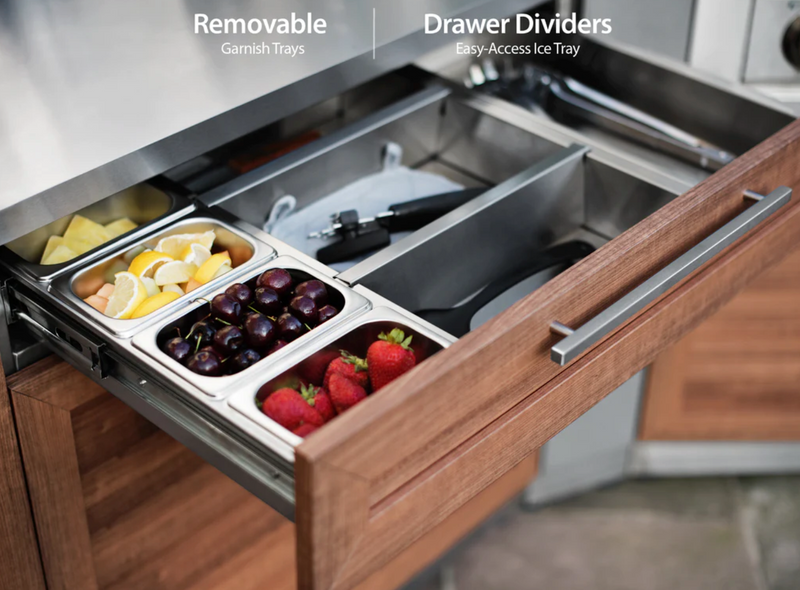 Outdoor Kitchen Grove 3 Piece Cabinet Set + Countertop