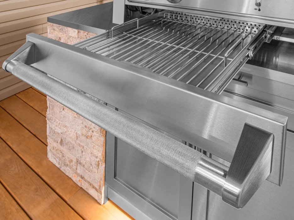 Outdoor Kitchen Platinum 33 in. Built-In Pizza Oven + Cart